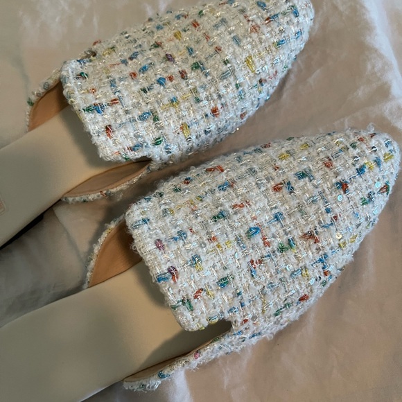 Women Color Block Point Toe Flat Mules, Fashion Outdoor Flats - Picture 3 of 8